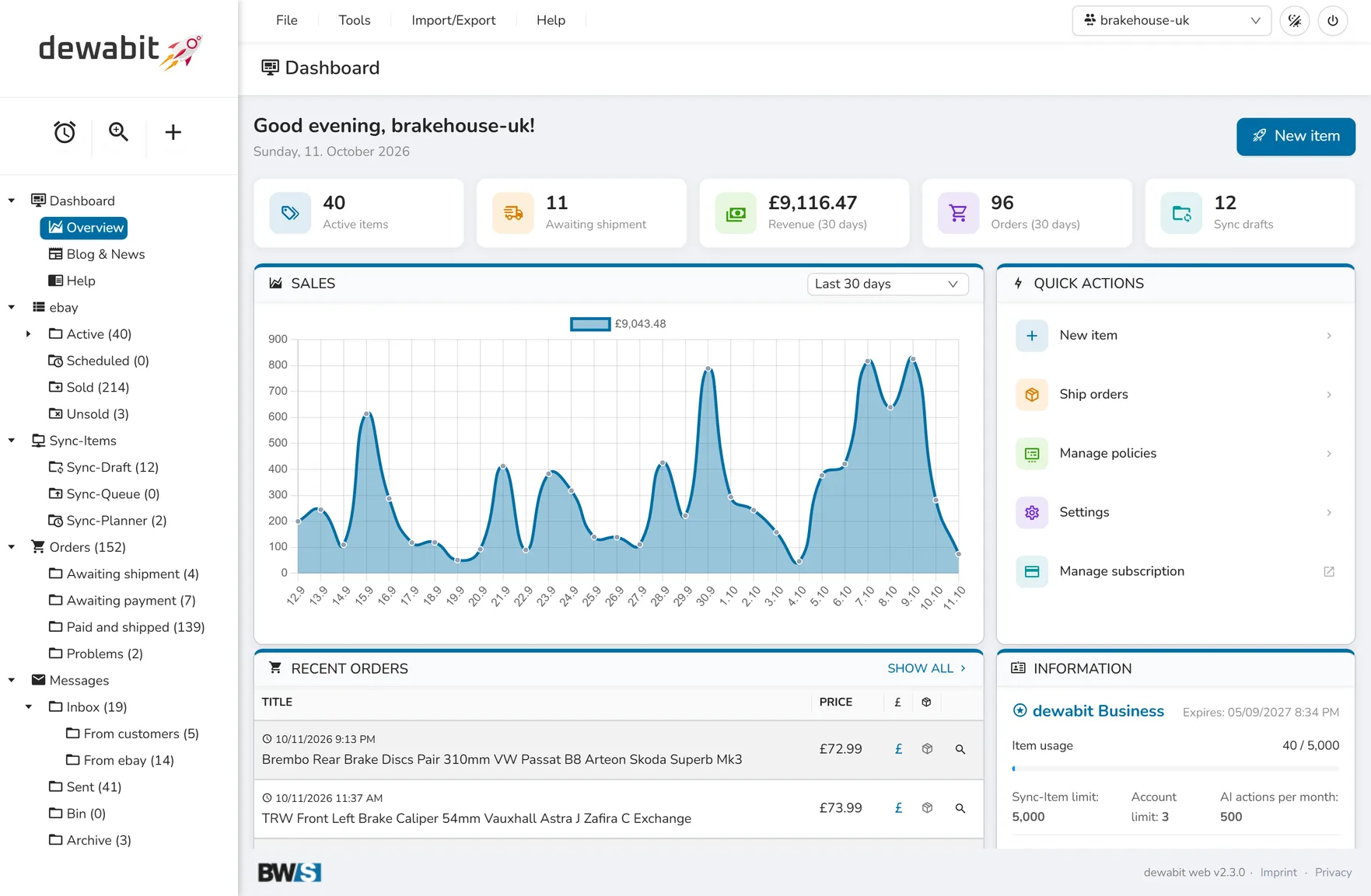 dewabit web dashboard